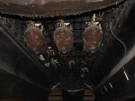 Soute à bombes d&#039;un bombardier Avro Lancaster