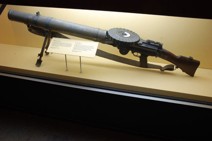 Lewis gun on display