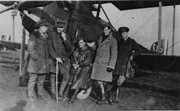 Alan McLeod with fellow pilots