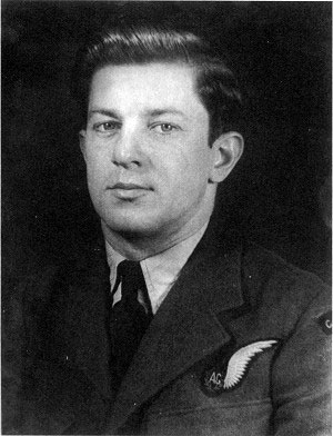 Portrait of Andrew Mynarski with his wings