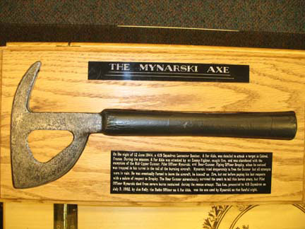Axe used by Mynarski